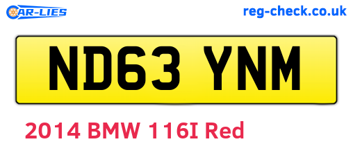 ND63YNM are the vehicle registration plates.