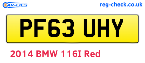 PF63UHY are the vehicle registration plates.
