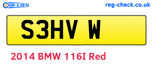S3HVW are the vehicle registration plates.