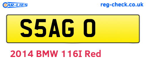 S5AGO are the vehicle registration plates.