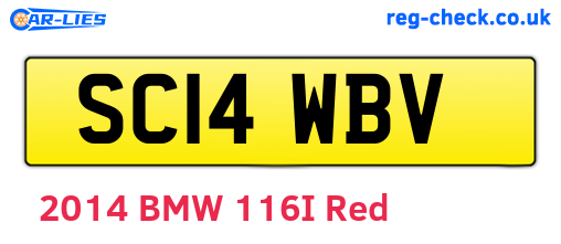 SC14WBV are the vehicle registration plates.