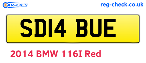 SD14BUE are the vehicle registration plates.