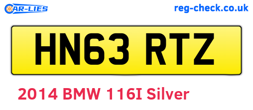 HN63RTZ are the vehicle registration plates.