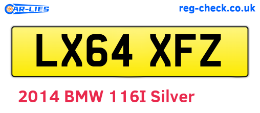 LX64XFZ are the vehicle registration plates.