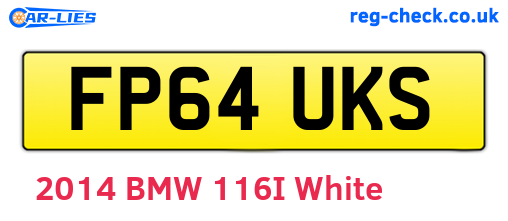 FP64UKS are the vehicle registration plates.