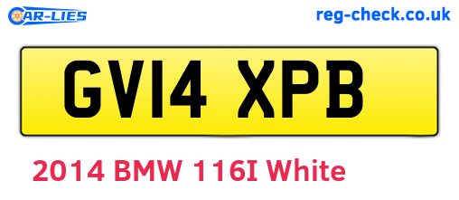 GV14XPB are the vehicle registration plates.