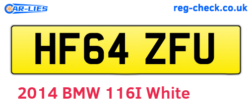 HF64ZFU are the vehicle registration plates.