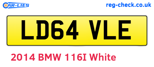 LD64VLE are the vehicle registration plates.
