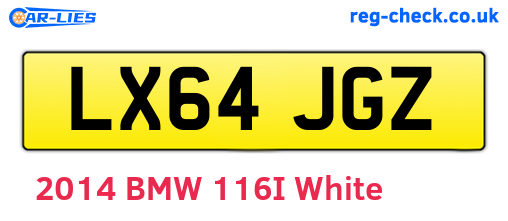 LX64JGZ are the vehicle registration plates.