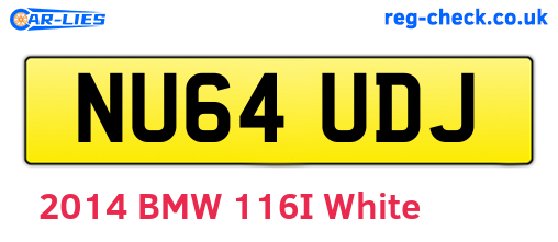 NU64UDJ are the vehicle registration plates.