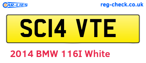 SC14VTE are the vehicle registration plates.