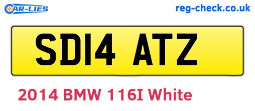 SD14ATZ are the vehicle registration plates.