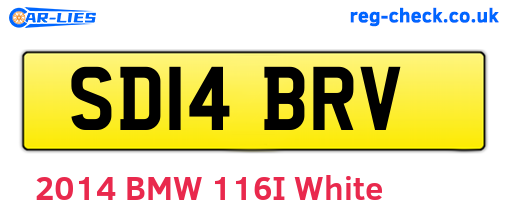 SD14BRV are the vehicle registration plates.