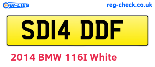 SD14DDF are the vehicle registration plates.
