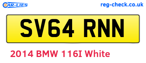 SV64RNN are the vehicle registration plates.