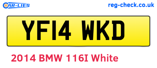 YF14WKD are the vehicle registration plates.