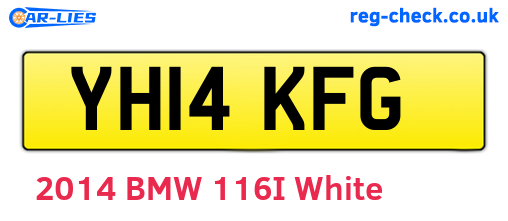 YH14KFG are the vehicle registration plates.
