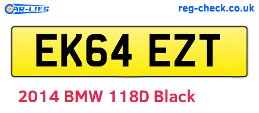 EK64EZT are the vehicle registration plates.