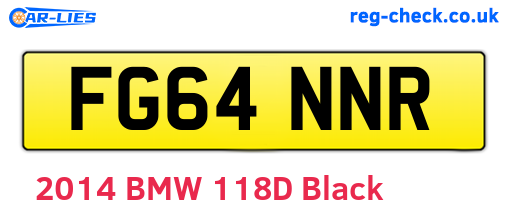 FG64NNR are the vehicle registration plates.