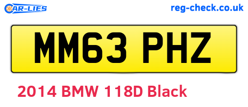 MM63PHZ are the vehicle registration plates.