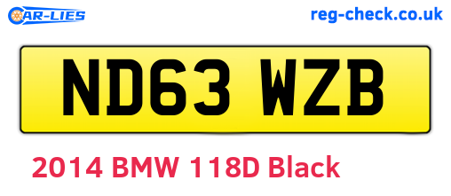 ND63WZB are the vehicle registration plates.