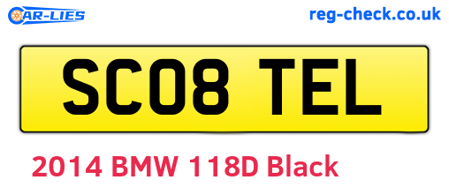 SC08TEL are the vehicle registration plates.