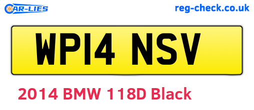 WP14NSV are the vehicle registration plates.