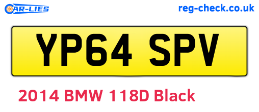YP64SPV are the vehicle registration plates.