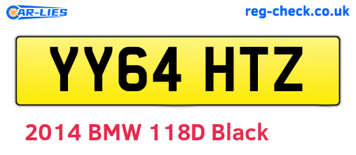 YY64HTZ are the vehicle registration plates.