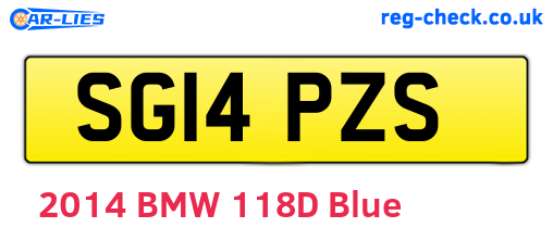 SG14PZS are the vehicle registration plates.