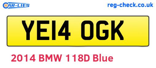 YE14OGK are the vehicle registration plates.