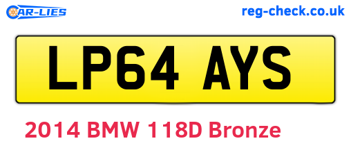 LP64AYS are the vehicle registration plates.