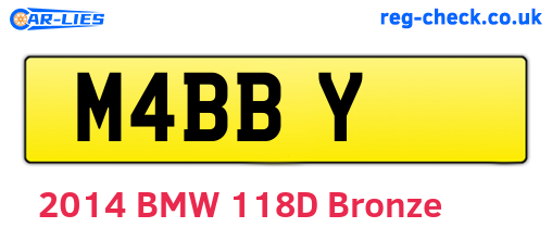 M4BBY are the vehicle registration plates.