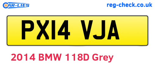 PX14VJA are the vehicle registration plates.