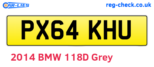 PX64KHU are the vehicle registration plates.