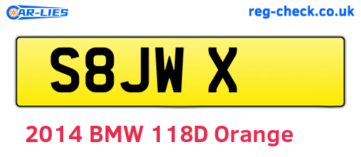S8JWX are the vehicle registration plates.