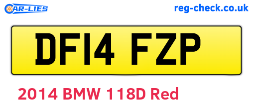 DF14FZP are the vehicle registration plates.