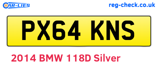 PX64KNS are the vehicle registration plates.