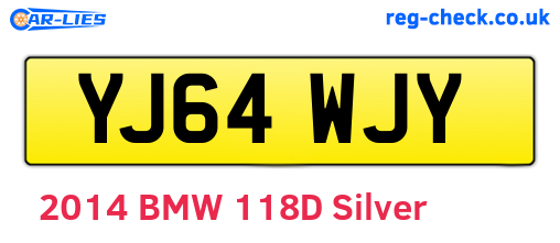 YJ64WJY are the vehicle registration plates.