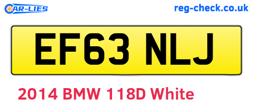 EF63NLJ are the vehicle registration plates.