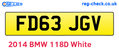 FD63JGV are the vehicle registration plates.
