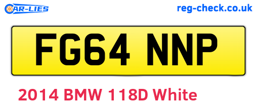 FG64NNP are the vehicle registration plates.