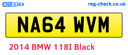 NA64WVM are the vehicle registration plates.