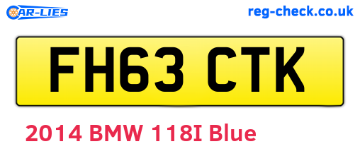 FH63CTK are the vehicle registration plates.