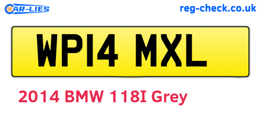 WP14MXL are the vehicle registration plates.