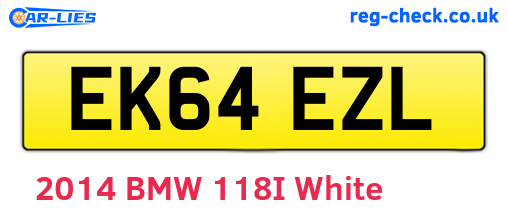 EK64EZL are the vehicle registration plates.