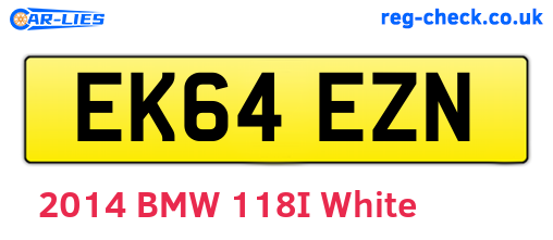 EK64EZN are the vehicle registration plates.