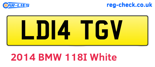 LD14TGV are the vehicle registration plates.