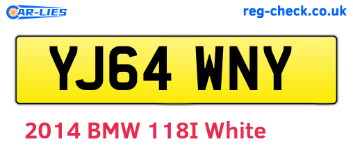 YJ64WNY are the vehicle registration plates.