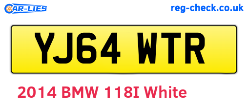 YJ64WTR are the vehicle registration plates.